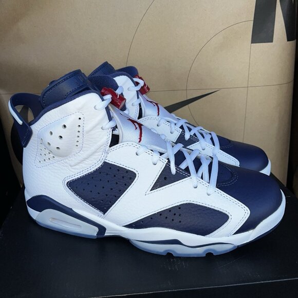 NEW 2024 Nike Air Jordan 6 VI Retro Olympic Navy Mens Size 8.5 CT8529-164 main image 7